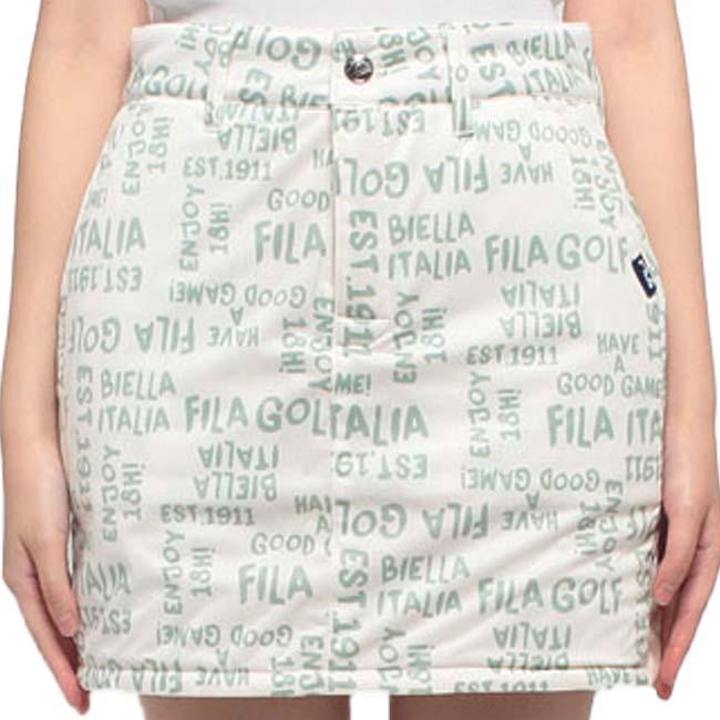 売切りセール！在庫処分特価 日本サイズ FILA(フィラ) 2023 FW レディース ウィンドバリア タイポプリント 中綿リバーススカート 793-303 | FILA | 02