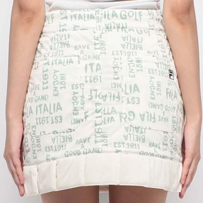 売切りセール！在庫処分特価 日本サイズ FILA(フィラ) 2023 FW レディース ウィンドバリア タイポプリント 中綿リバーススカート 793-303 | FILA | 03