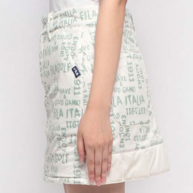 売切りセール！在庫処分特価 日本サイズ FILA(フィラ) 2023 FW レディース ウィンドバリア タイポプリント 中綿リバーススカート 793-303 | FILA | 04