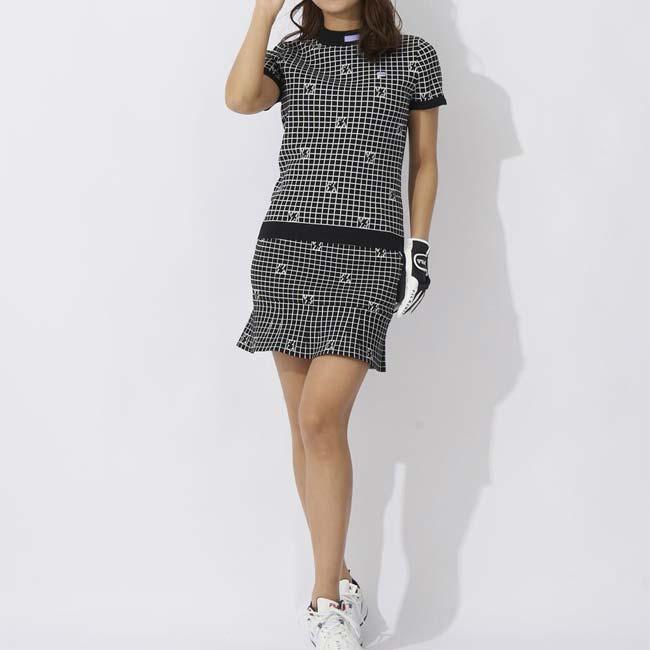 売切りセール！在庫処分特価 日本サイズ FILA(フィラ) 2023 SS レディース 半袖チェック ニットプルオーバー 753-642(23y3mゴルフ) |  | 06