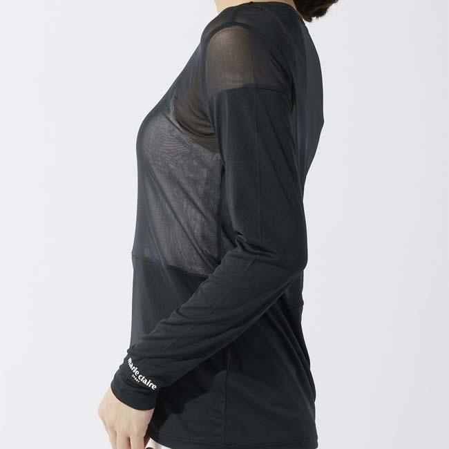 日本サイズ marie claire(マリ・クレール) 2024 SS レディース メッシュ切り替え 長袖インナーシャツ 吸汗速乾 UVカット 接触冷感 714-982(24y4m) |  | 10