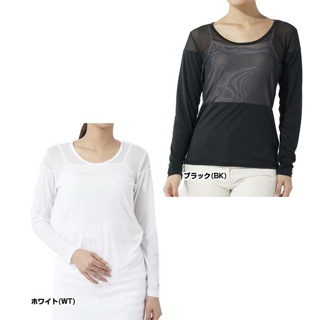 日本サイズ marie claire(マリ・クレール) 2024 SS レディース メッシュ切り替え 長袖インナーシャツ 吸汗速乾 UVカット 接触冷感 714-982(24y4m) |  | 01