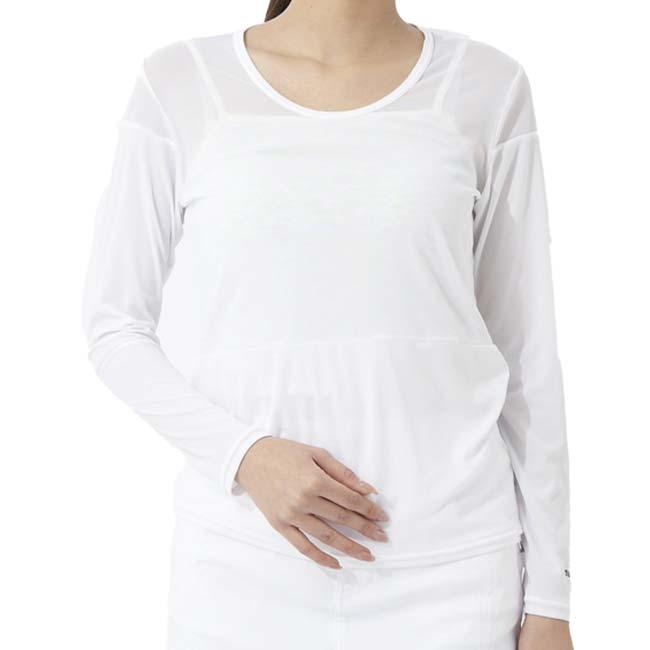 日本サイズ marie claire(マリ・クレール) 2024 SS レディース メッシュ切り替え 長袖インナーシャツ 吸汗速乾 UVカット 接触冷感 714-982(24y4m) |  | 02