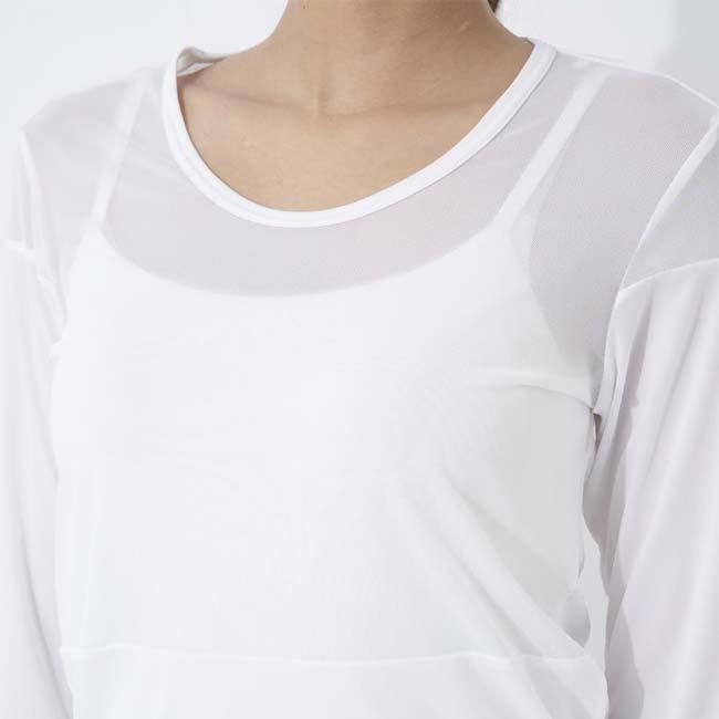 日本サイズ marie claire(マリ・クレール) 2024 SS レディース メッシュ切り替え 長袖インナーシャツ 吸汗速乾 UVカット 接触冷感 714-982(24y4m) |  | 05