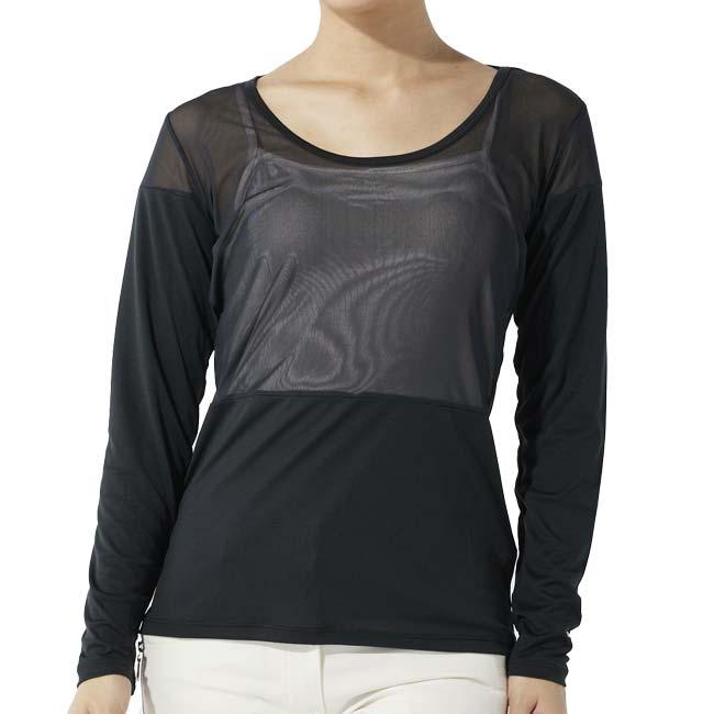 日本サイズ marie claire(マリ・クレール) 2024 SS レディース メッシュ切り替え 長袖インナーシャツ 吸汗速乾 UVカット 接触冷感 714-982(24y4m) |  | 08