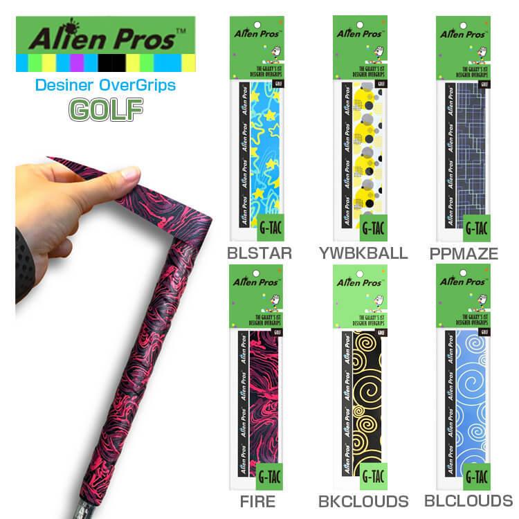 ゴルフ用ウェット1本入 Alien Pros(エイリアン プロス) デザイナー ゴルフ オーバー グリップテープ ウェット タイプ GT-GO-1(20y9m) |  | 01