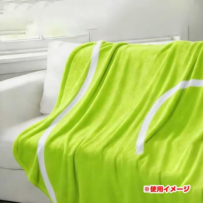 テニスボール型 ブランケット 薄手 大判サイズ 直径178cm ひざ掛け ラグ ソファカバー TE909971 グリーン(26y8m) |  | 03
