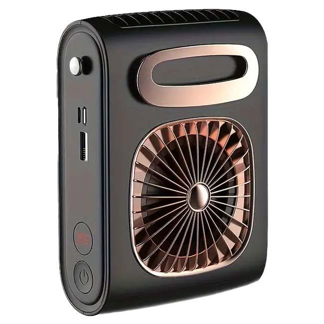 暑い夏のアウトドアや外出の必需品  ポータブルファン 吊り下げ式ウエストファン ネックファン USB充電式 HF-038(24y7m) |  | 02