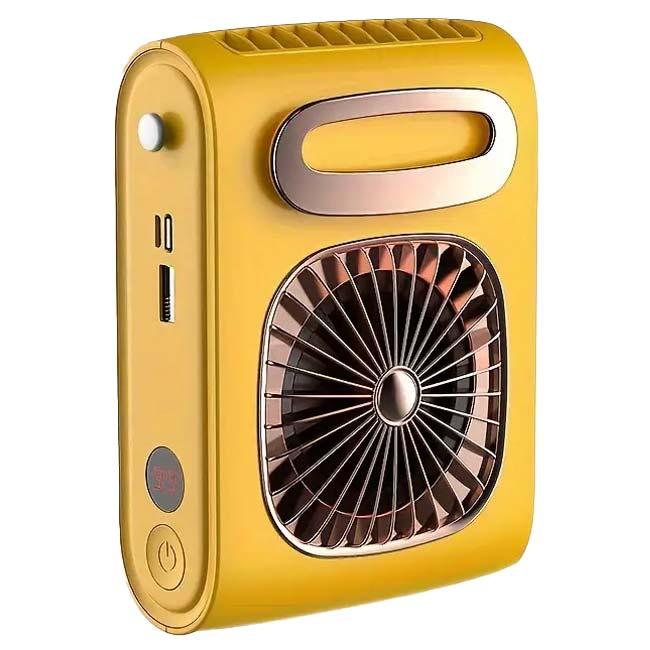 暑い夏のアウトドアや外出の必需品  ポータブルファン 吊り下げ式ウエストファン ネックファン USB充電式 HF-038(24y7m) |  | 07