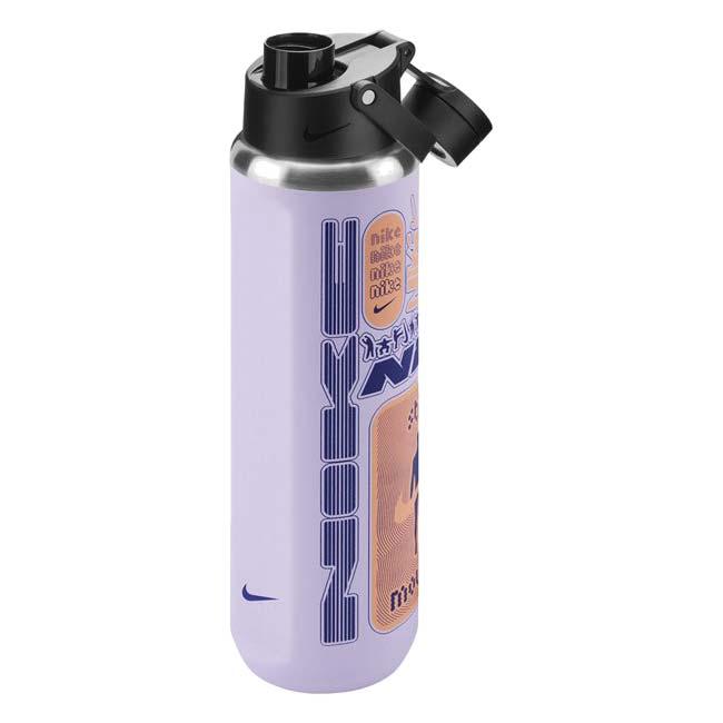 保冷専用 ナイキ(NIKE) リチャージ チャグボトル グラフィック ステンレススチール 24オンス (700ml) 水筒 N1007629／HY2018-520ハイドランジア×BK(25y1m) | NIKE | 01