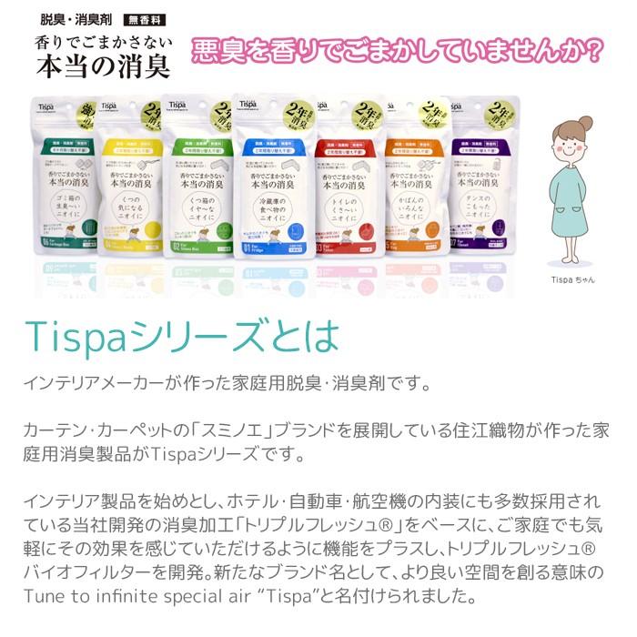 住江織物 Tispa(ティスパ) 香りでごまかさない 本当の消臭冷蔵庫用(ST101) 脱臭効果2年 無香料 |  | 01