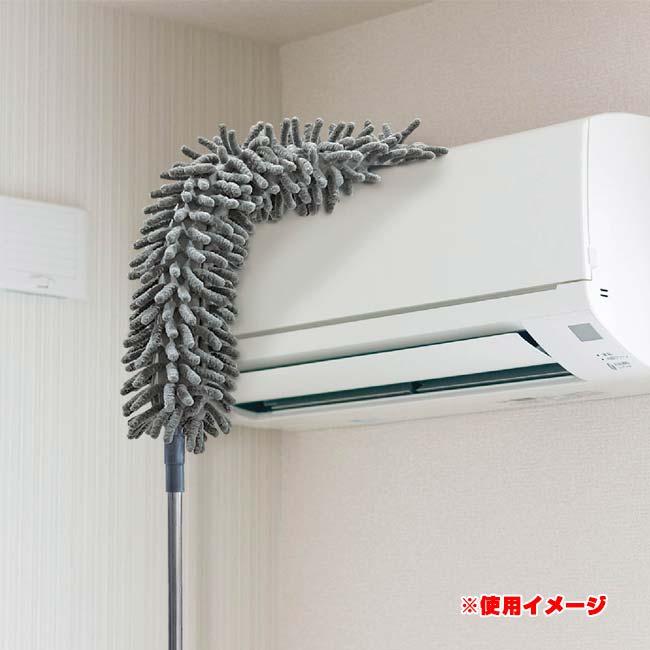 手の届かないところも簡単お掃除 ハック(HAC) 曲がって伸びる 洗えるモップ 全長139cm 水洗い可能 乾漆両用 HAC4975 グレー(25y9m) |  | 03