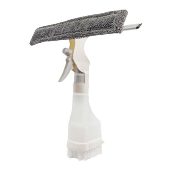 これ一つで簡単掃除  ハック(HAC) 4in1 ワイパー 霧吹き：モップ・水切り・ブラシ 4WAY仕様 HAC4138-ホワイト(24y6m) |  | 01