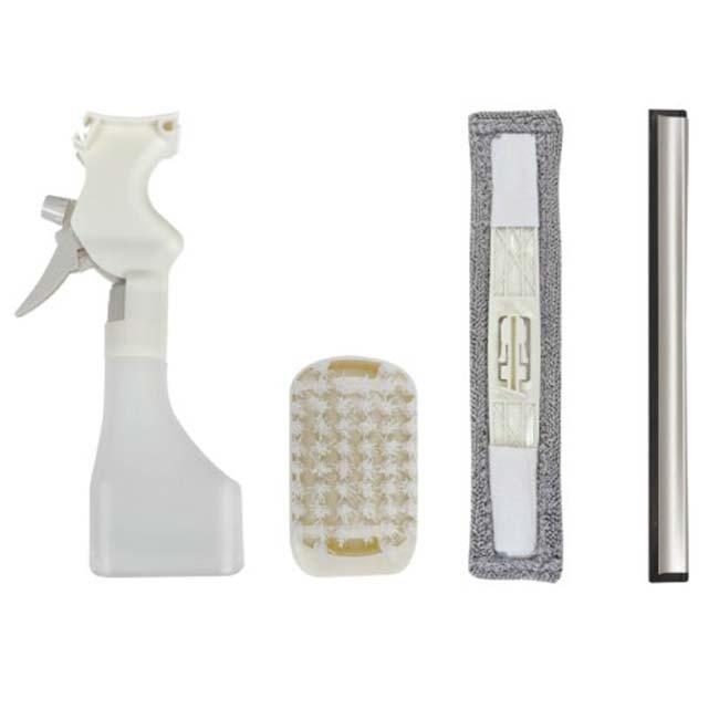 これ一つで簡単掃除  ハック(HAC) 4in1 ワイパー 霧吹き：モップ・水切り・ブラシ 4WAY仕様 HAC4138-ホワイト(24y6m) |  | 02