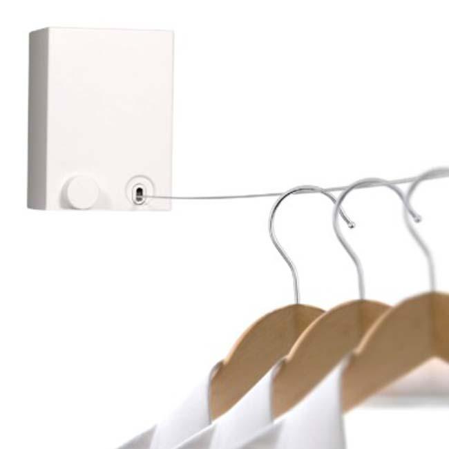 部屋干しのスペース不足問題が解決 HAC(ハック) 室内用 物干しロープ コンパクト設計 ロープ長4.2m HAC3697-ホワイト(23y6m) | 