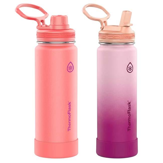 サーモフラスク(ThermoFlask) 真空断熱ステンレスボトル 携帯用まぼうびん ウォーターボトル 710ml(24oz) 2本セット QQ コストコ 1730866(26y7m) |  | 04