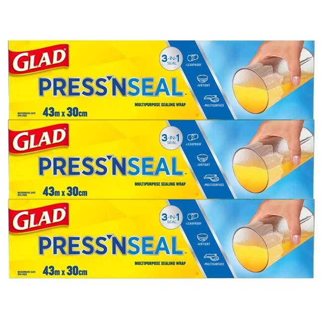 グラッド(GLAD) PRESS'NSEAL プレス＆シール プレス＆シール 幅30cm×43m 保存用高密閉性ラップ 3本セット QQ コストコ 1871639(26y7m) |  | 01