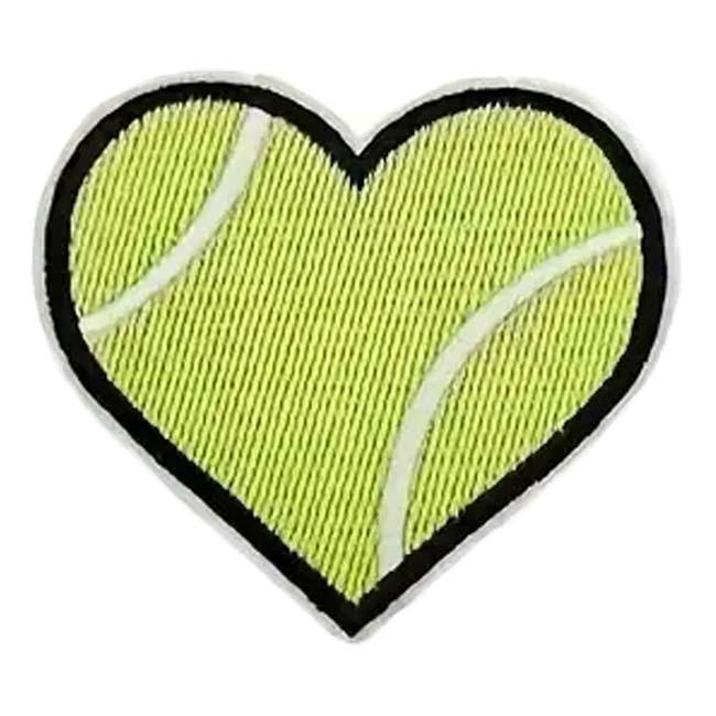 Tシャツやキャップをテニス仕様にしよう！  ハード型 テニスボール アップリケ 1枚 刺繍パッチ 熱接着タイプ アイロンワッペン TE929983(25y3m) |  | 01