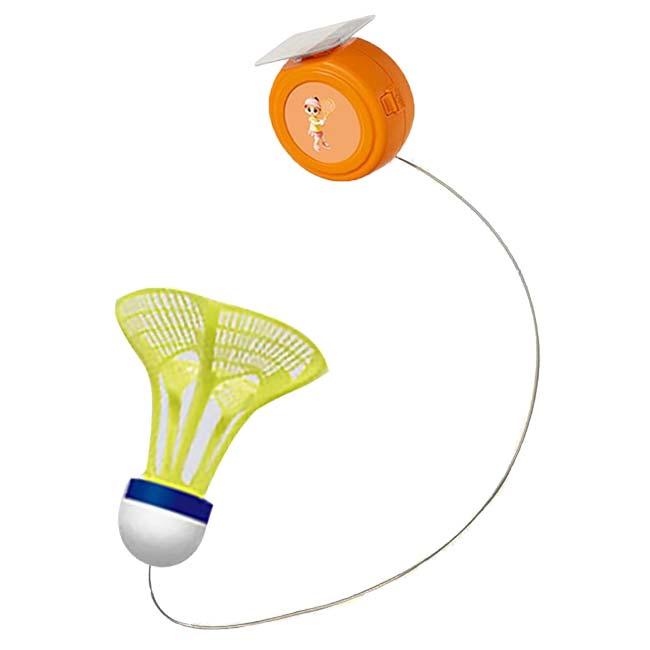 一人でじっくり練習できる  セルフバドミントントレーナー 吊り下げ式 ポータブルバドミントン練習セット TE929986オレンジ×イエロー(24y7m) |  | 01
