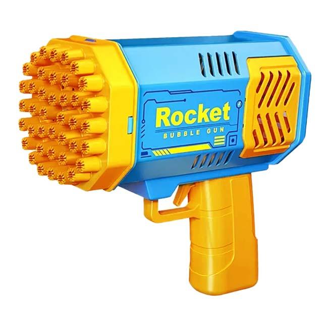 たくさんのシャボン玉が一気に噴き出す   40穴 電動バブルマシン 自動シャボン玉機 LEDライト付き キッズ おもちゃ TE929997-ブルー×イエロー(24y5m) |  | 01