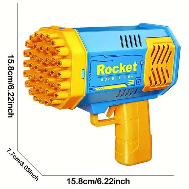 たくさんのシャボン玉が一気に噴き出す   40穴 電動バブルマシン 自動シャボン玉機 LEDライト付き キッズ おもちゃ TE929997-ブルー×イエロー(24y5m) |  | 04