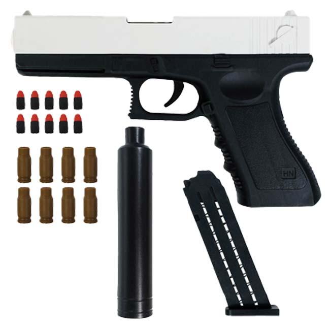 リアルな感触を楽しめる！ ハック(HAC) ブローバック エアーガン 電池不要 最長飛距離8M HAC5075 ブラック(25y12m) |  | 01