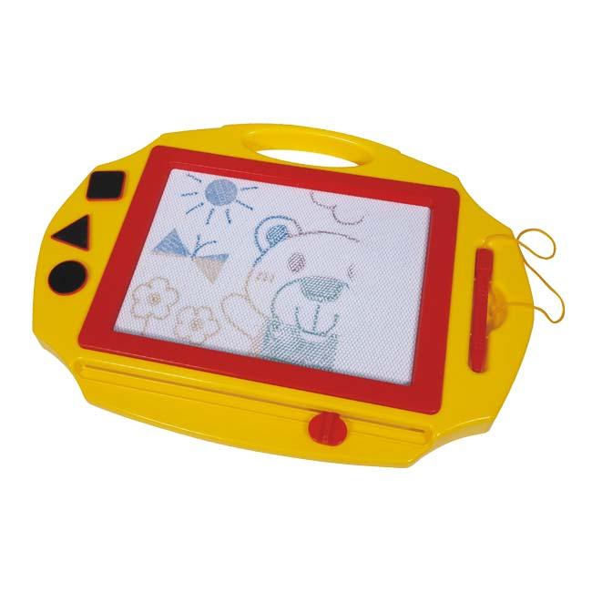 何度でも自由におえかきできる！ ハック(HAC) カラフルおえかきボード カラフル4色ボード インク不使用 ロープ付きペン HAC4615 イエロー(25y6m) | 