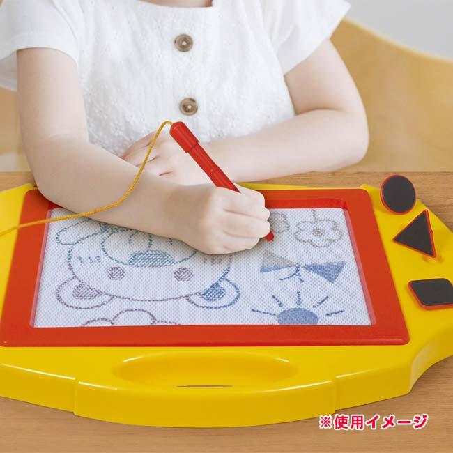 何度でも自由におえかきできる！ ハック(HAC) カラフルおえかきボード カラフル4色ボード インク不使用 ロープ付きペン HAC4615 イエロー(25y6m) |  | 03