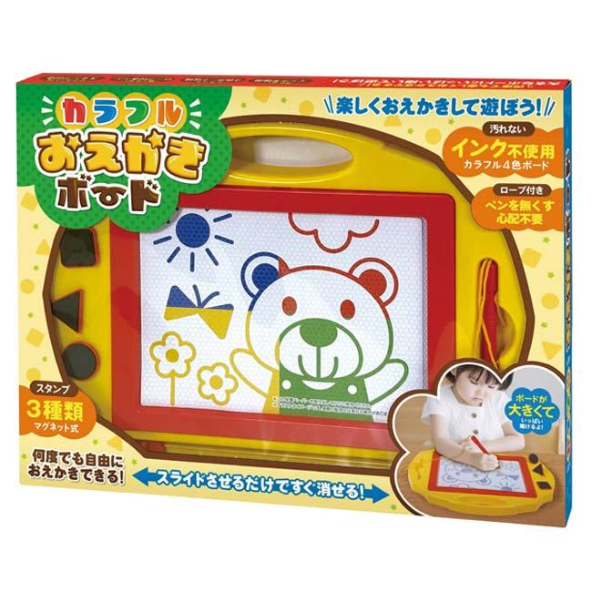 何度でも自由におえかきできる！ ハック(HAC) カラフルおえかきボード カラフル4色ボード インク不使用 ロープ付きペン HAC4615 イエロー(25y6m) |  | 04