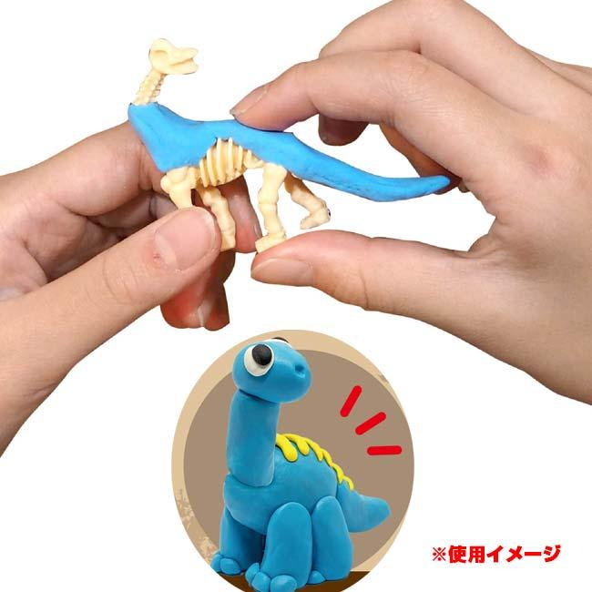 自分だけの恐竜を作ろう ハック(HAC) ねんどでDIYダイナソー 4種類の恐竜カード付き ねんど6色セット ヘラ3本付き HAC4856 ベージュ(25y6m) |  | 04