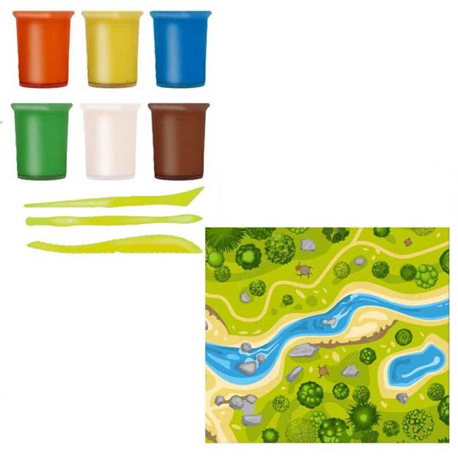 自分だけの恐竜を作ろう ハック(HAC) ねんどでDIYダイナソー 4種類の恐竜カード付き ねんど6色セット ヘラ3本付き HAC4856 ベージュ(25y6m) |  | 05