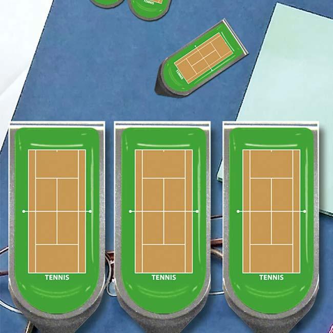 「テニスを毎日感じたいテニス好きさんに」 テニス アートクリップ 3個セット テニス雑貨 テニス小物 テニスデザイン文具 (24y5m)｜amuse37｜07
