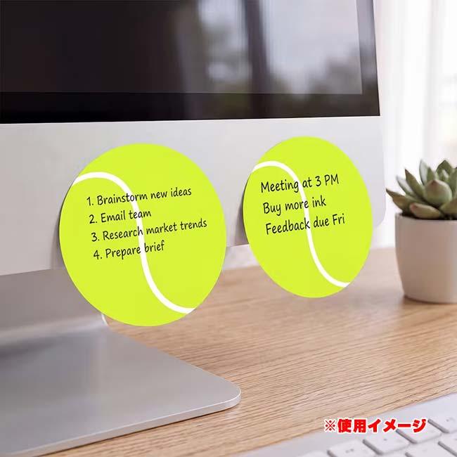 テニスボール型付箋 50枚 スティッキーノート ラベル 文房具 オフィス 学校 TE939956 グリーン(26y9m) |  | 04