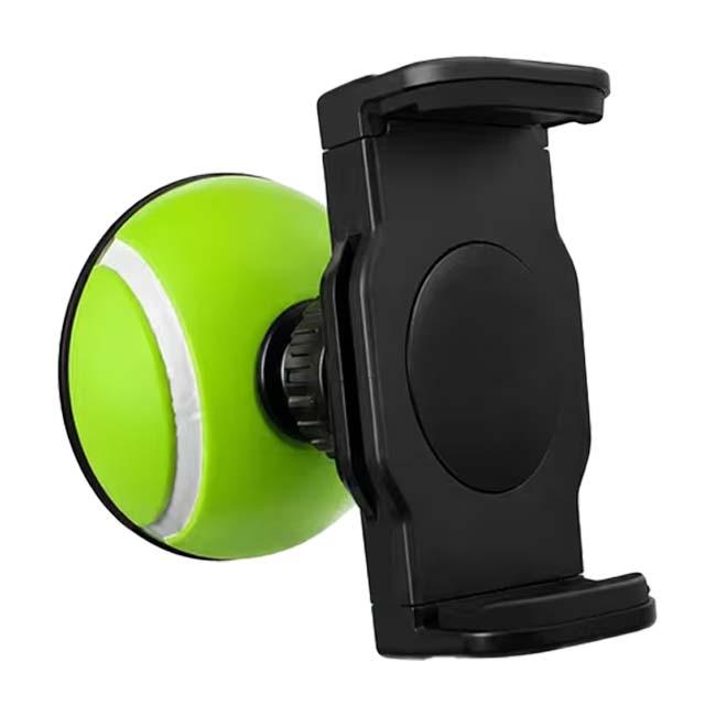 試合動画撮影にも便利！  テニスボール型 スマホホルダー 360度回転 フック式ベース 携帯電話ホルダー スマートフォン固定 TE939964(26y6m) |  | 01