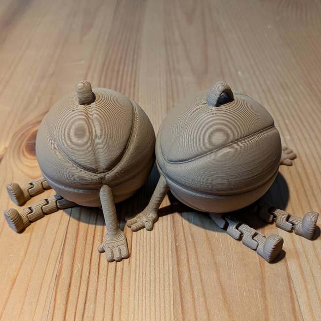 ボールマスコット バスケットボール デスクトップオーナメント 2個組 おすわり キーホルダー TE939967 ブラウン(26y2m) |  | 02