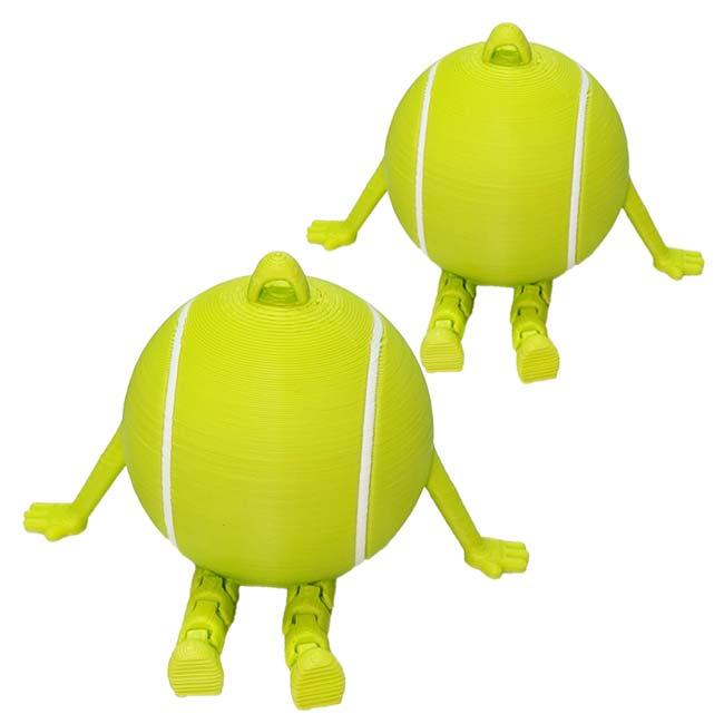 ボールマスコット テニスボール デスクトップオーナメント 2個組 おすわり キーホルダー TE939969 イエロー(26y2m) |  | 01