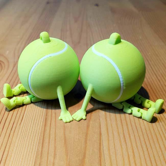 ボールマスコット テニスボール デスクトップオーナメント 2個組 おすわり キーホルダー TE939969 イエロー(26y2m) |  | 02