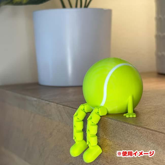 ボールマスコット テニスボール デスクトップオーナメント 2個組 おすわり キーホルダー TE939969 イエロー(26y2m) |  | 04