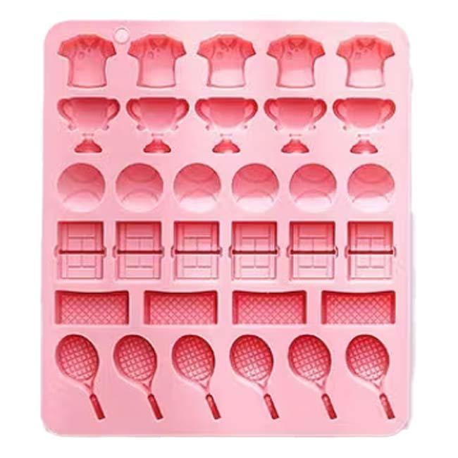 テニステーマ シリコンモールド シリコン型 32セル 手作りツール DIYジュエリー クラフト ソープ エポキシレジン 粘土用 TE939970(25y11m) |  | 05