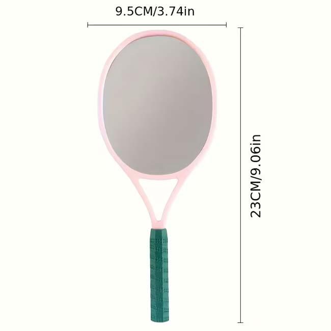 テニスラケット型 ハンドミラー 手鏡 メイクアップミラー 携帯ミラー