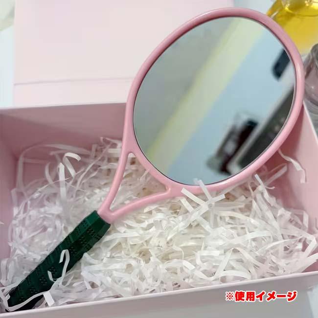 テニスラケット型 ハンドミラー 手鏡 メイクアップミラー 携帯ミラー