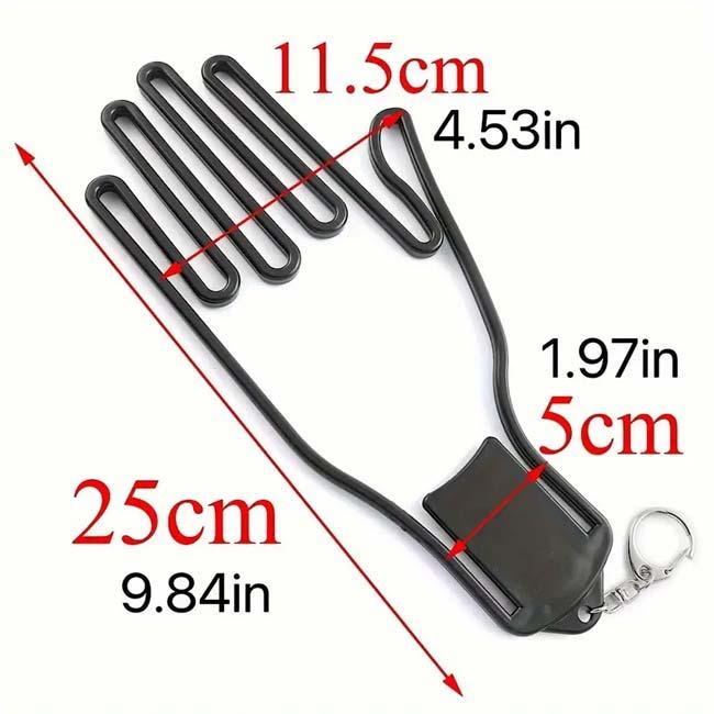 テニス、ゴルフ、野球のグローブを吊り下げて乾かせる   グローブホルダー 左右兼用 キーホルダー付き 1個 グローブアクセサリ TE939998-ブラック(24y5m) |  | 02