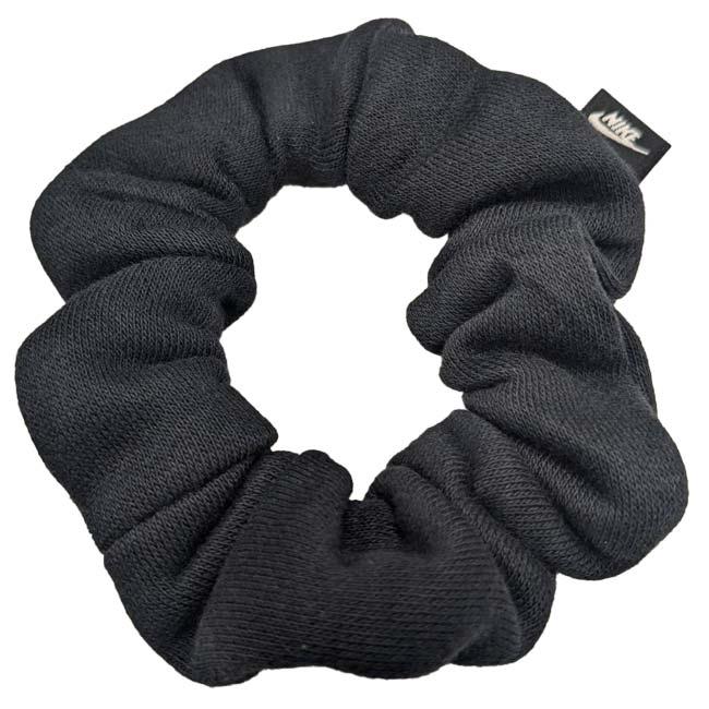 ナイキ(NIKE) CLUB クラブ フリース キャザー ヘアタイ シュシュ ヘアゴム N1009099／BN2100-091ブラック×BK×ホワイト(25y1m) | NIKE | 01