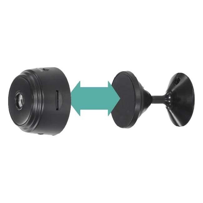 外出先から自宅を見守る ハック(HAC) Wi-Fiピタッとカメラ 背面マグネット仕様 角度調節可能 防犯対策 ※専用アプリ対応※ HAC5141A ブラック(25y12m) |  | 03