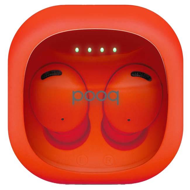 コロンとしたフォルムとカラーリングがかわいい ハック(HAC) ワイヤレスイヤフォン pooq クリアケース Bluetooth5.3 HAC2-0475(24y6m) |  | 07