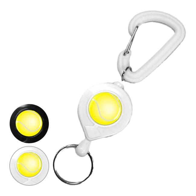 テニス好きな方、お子様へのプレゼントに  リールキーホルダー テニスボール キーチェーン チャーム テニス小物 テニス雑貨 カラビナ (24y5m) | 