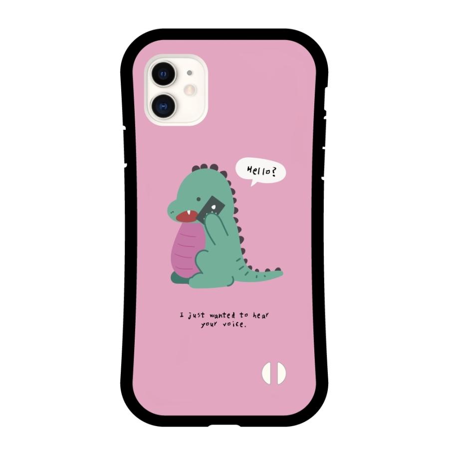 恐竜キャラクター動物クリアうねうね韓国iPhoneケースかわいい  