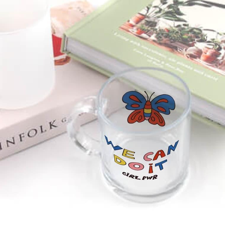 マグカップ クリア ガラス 350ml おしゃれ かわいい 韓国 透明 半透明