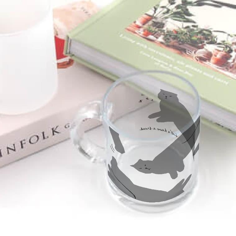 マグカップ クリア ガラス 350ml おしゃれ かわいい 韓国 透明 半透明