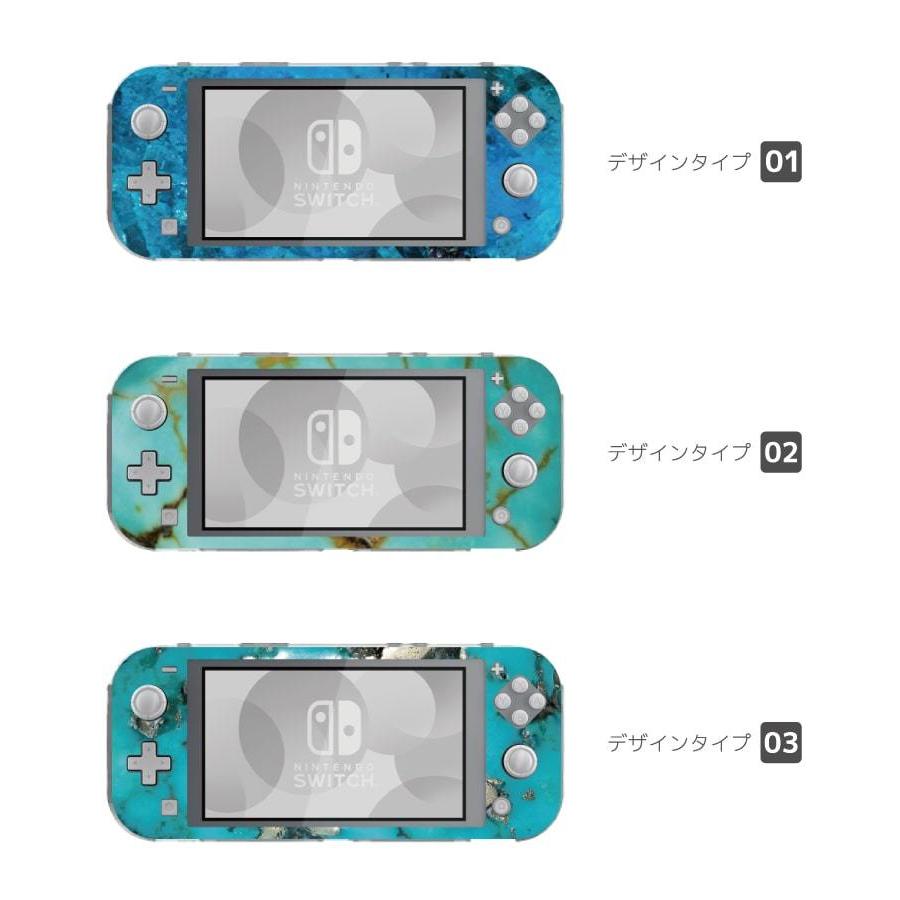 Nintendo Switch Lite ケース カバー スウィッチライト スイッチライト かわいい おしゃれ おもちゃ ゲーム ターコイズ 天然石風 天然石 ハワイアン｜amusestore｜02